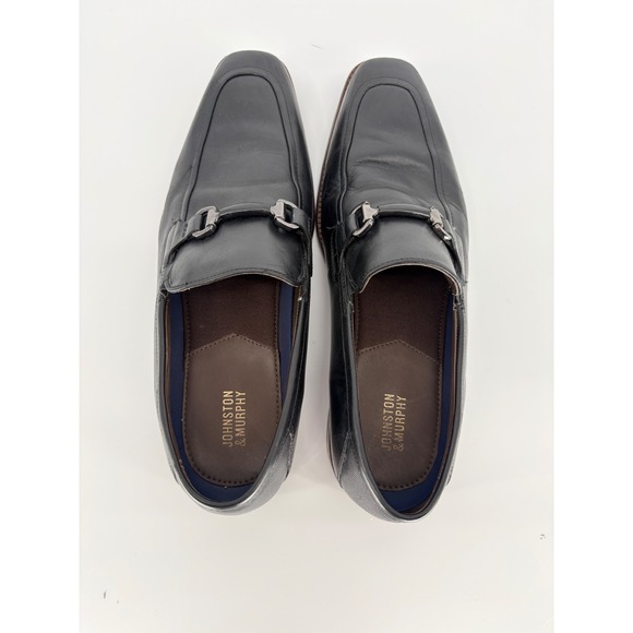 Johnston & Murphy Leather Bit Loafers Mens 10.5M Black Dress Shoes Slip On main image 6